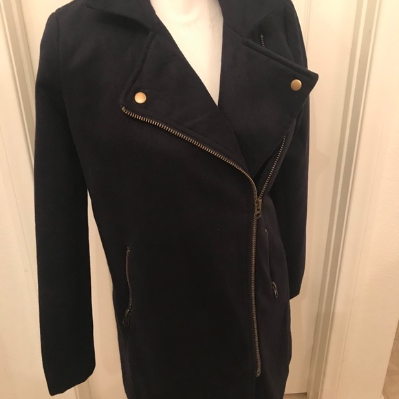 Very nice Forever 21 Coat Dark Navy Blue sz S - Picture 4 of 9